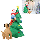 Dog Bite Old Man's Christmas Tree LED Growing Inflatable Christmas Tree for Outdoor Grden Yard AU 100‑240V