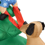 Dog Bite Old Man's Christmas Tree LED Growing Inflatable Christmas Tree for Outdoor Grden Yard AU 100‑240V - Extra Image