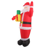 Inflatable Christmas Old Man Model with Gift Bag in Hand LED Growing Inflatable Christmas Man for Outdoor Garden Yard AU 100‑240V - Close-Up Angle