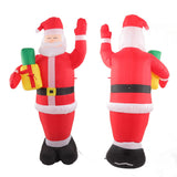 Inflatable Christmas Old Man Model with Gift Bag in Hand LED Growing Inflatable Christmas Man for Outdoor Garden Yard AU 100‑240V - Low Angle