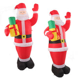 Inflatable Christmas Old Man Model with Gift Bag in Hand LED Growing Inflatable Christmas Man for Outdoor Garden Yard AU 100‑240V - Extra Image