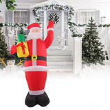 Inflatable Christmas Old Man Model with Gift Bag in Hand LED Growing Inflatable Christmas Man for Outdoor Garden Yard AU 100‑240V