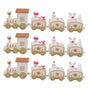 3 Sets Small Train Christmas Decorations Exquisite Mini Train Decor Set Christmas Decoration Props White