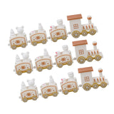 3 Sets Small Train Christmas Decorations Exquisite Mini Train Decor Set Christmas Decoration Props White - 45-Degree Angle