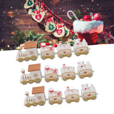 3 Sets Small Train Christmas Decorations Exquisite Mini Train Decor Set Christmas Decoration Props White - Extra Image