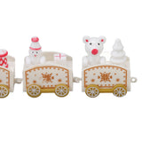 3 Sets Small Train Christmas Decorations Exquisite Mini Train Decor Set Christmas Decoration Props White