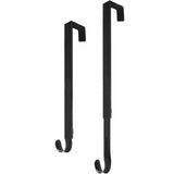 Adjustable Wreath Door Hanger Damage Free Wreaths Hanging Over The Door Hooks Iron Door Hanger for Christmas Wreath Black