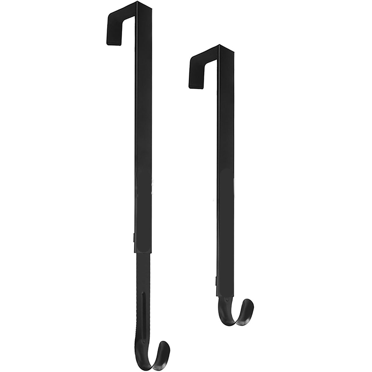 Adjustable Wreath Door Hanger Damage Free Wreaths Hanging Over The Door Hooks Iron Door Hanger for Christmas Wreath Black