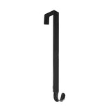 Adjustable Wreath Door Hanger Damage Free Wreaths Hanging Over The Door Hooks Iron Door Hanger for Christmas Wreath Black - Top-Down View