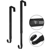 Adjustable Wreath Door Hanger Damage Free Wreaths Hanging Over The Door Hooks Iron Door Hanger for Christmas Wreath Black
