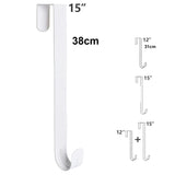 Adjustable Wreath Door Hanger Damage Free Wreaths Hanging Over The Door Hooks Iron Door Hanger for Christmas Wreath White - Close-Up Angle