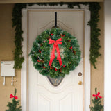 Adjustable Wreath Door Hanger Damage Free Wreaths Hanging Over The Door Hooks Iron Door Hanger for Christmas Wreath White