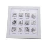Baby First Year Photo Frame 12 Months Newborn Monthly Picture Frame for Baby Growth Record Baby Keepsake