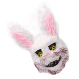 Halloween Spooky Plush Mask Lifelike Appearance Appropriate Size Halloween Props for Horror Themed Parties Rabbit 26x34cm