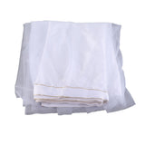 Table Cloth Soft Fluffy Stretchy Tulle Wedding Table Runner Table Skirt Wedding Table Decorations White 183x75cm (6x2.5ft) - Top-Down View