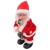 Electric Musical Dancing Christmas Old Man Interesting Hip Shaking Christmas Old Man Doll Decoration Gifts Guitar - Front View