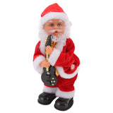 Electric Musical Dancing Christmas Old Man Interesting Hip Shaking Christmas Old Man Doll Decoration Gifts Guitar - Rear View