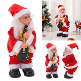 Electric Musical Dancing Christmas Old Man Interesting Hip Shaking Christmas Old Man Doll Decoration Gifts Guitar