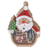Luminous Christmas Ornament LED Light Emitting Wooden Christmas Decorations Ornaments Gifts for Hotel Window Display Old Man