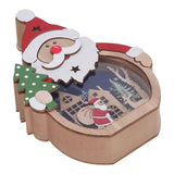Luminous Christmas Ornament LED Light Emitting Wooden Christmas Decorations Ornaments Gifts for Hotel Window Display Old Man - Low Angle