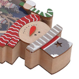 Luminous Christmas Ornament LED Light Emitting Wooden Christmas Decorations Ornaments Gifts for Hotel Window Display Snowman