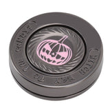 Fidget Spinning Toy Evil Pumpkin Round Lightweight Stress Relieving EDC Desk Toy for Office - Top-Down View