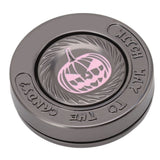 Fidget Spinning Toy Evil Pumpkin Round Lightweight Stress Relieving EDC Desk Toy for Office - Rear View