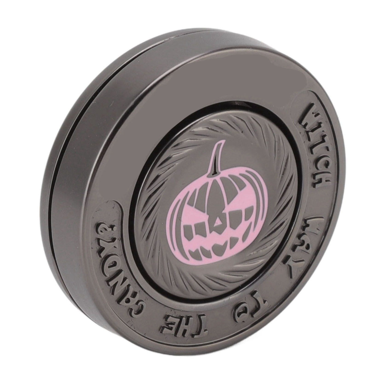 Fidget Spinning Toy Evil Pumpkin Round Lightweight Stress Relieving EDC Desk Toy for Office