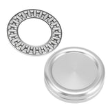 Magnetic Push Slider Mini Push Coin Clickers Aluminum Alloy Rotating Fingertip Stress Relief Toys for 14 Years Above Silver - Side View