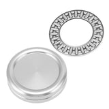 Magnetic Push Slider Mini Push Coin Clickers Aluminum Alloy Rotating Fingertip Stress Relief Toys for 14 Years Above Silver