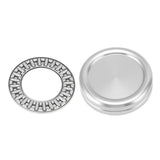 Magnetic Push Slider Mini Push Coin Clickers Aluminum Alloy Rotating Fingertip Stress Relief Toys for 14 Years Above Silver - 45-Degree Angle