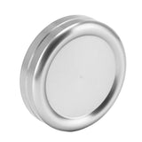 Magnetic Push Slider Mini Push Coin Clickers Aluminum Alloy Rotating Fingertip Stress Relief Toys for 14 Years Above Silver - Close-Up Angle