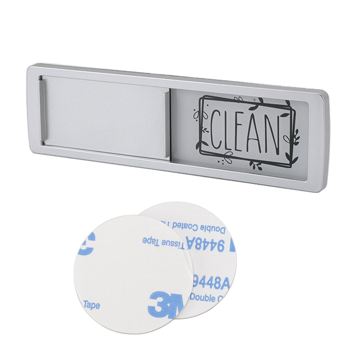 Dishwasher Magnet Easy To Read Clean Dirty Sign Indicator for Dishwasher With Double Sided Adhesive Tape Silver (Black and White)