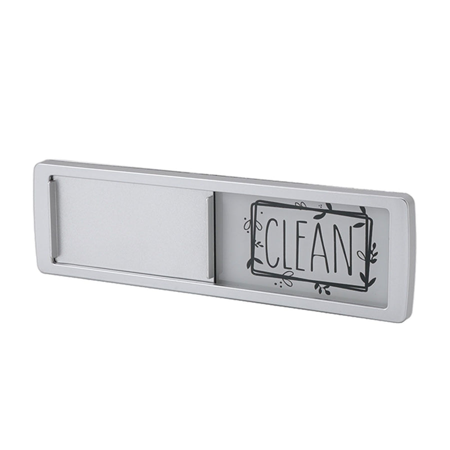 Dishwasher Magnet Easy To Read Clean Dirty Sign Indicator for Dishwasher With Double Sided Adhesive Tape Silver (Black and White)