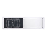 Dishwasher Magnet Easy To Read Clean Dirty Sign Indicator for Dishwasher With Double Sided Adhesive Tape Silver (Black and White)