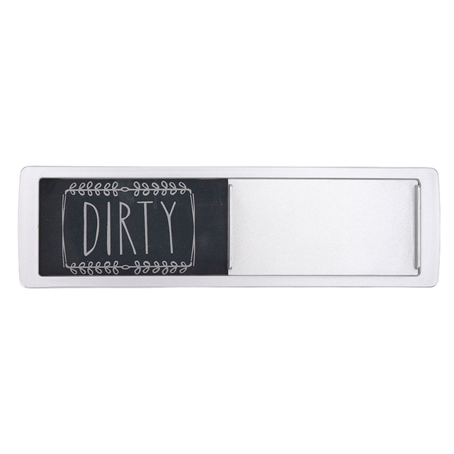 Dishwasher Magnet Easy To Read Clean Dirty Sign Indicator for Dishwasher With Double Sided Adhesive Tape Silver (Black and White)