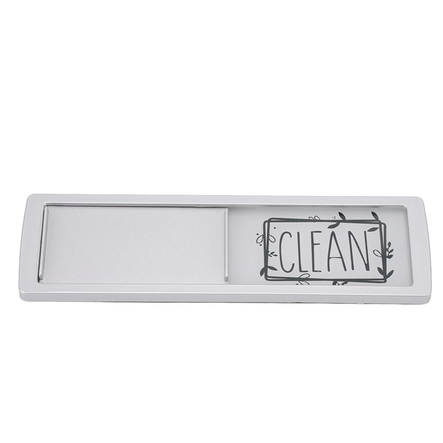 Dishwasher Magnet Easy To Read Clean Dirty Sign Indicator for Dishwasher With Double Sided Adhesive Tape Silver (Black and White)