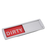 Dishwasher Magnet Easy To Read Clean Dirty Sign Indicator for Dishwasher With Double Sided Adhesive Tape Silver (Red and Green)
