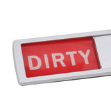Dishwasher Magnet Easy To Read Clean Dirty Sign Indicator for Dishwasher With Double Sided Adhesive Tape Silver (Red and Green)