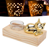 Candle Holder Decor Nordic Wooden Ceramic Glass Household Party Bedroom Ornament Gift
