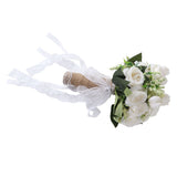 Holding Flowers Artificial Lifelike Modern Elegant Decorative Bridal Bouquet for Wedding Photography Milky White
