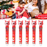 6pcs Christmas Ballpoint Pen 10 Colors Innovative Christmas Press Ballpoint Pen for Teacher Students Children Gift Christmas Snowman