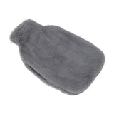 2000ML Hot Water Jug Bag Rubber Double Sided Hand Inserted Large Explosionproof Hot Water Pack for Home Back Pain Dark Gray - Front View