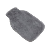 2000ML Hot Water Jug Bag Rubber Double Sided Hand Inserted Large Explosionproof Hot Water Pack for Home Back Pain Dark Gray - Top-Down View