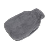 2000ML Hot Water Jug Bag Rubber Double Sided Hand Inserted Large Explosionproof Hot Water Pack for Home Back Pain Dark Gray