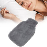 2000ML Hot Water Jug Bag Rubber Double Sided Hand Inserted Large Explosionproof Hot Water Pack for Home Back Pain Dark Gray - Extra Image