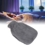 2000ML Hot Water Jug Bag Rubber Double Sided Hand Inserted Large Explosionproof Hot Water Pack for Home Back Pain Dark Gray - Extra Image