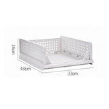Wardrobe Foldable Storage Basket Layered Divider Drawer Rack Stackable Clothes Organizing Basket 33x43x14cm/13.0x16.9x5.5in