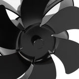 Stove Fan 6 Blades Greater Air Volume Low Noise Operation Wear Resistance Fireplace Fan Black L - Extra Image