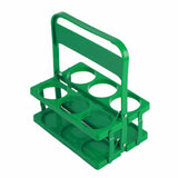Portable Beer Bottle Rack Pure Color Foldable Beverage Storage Rack Picnic Beer Handle Basket Green